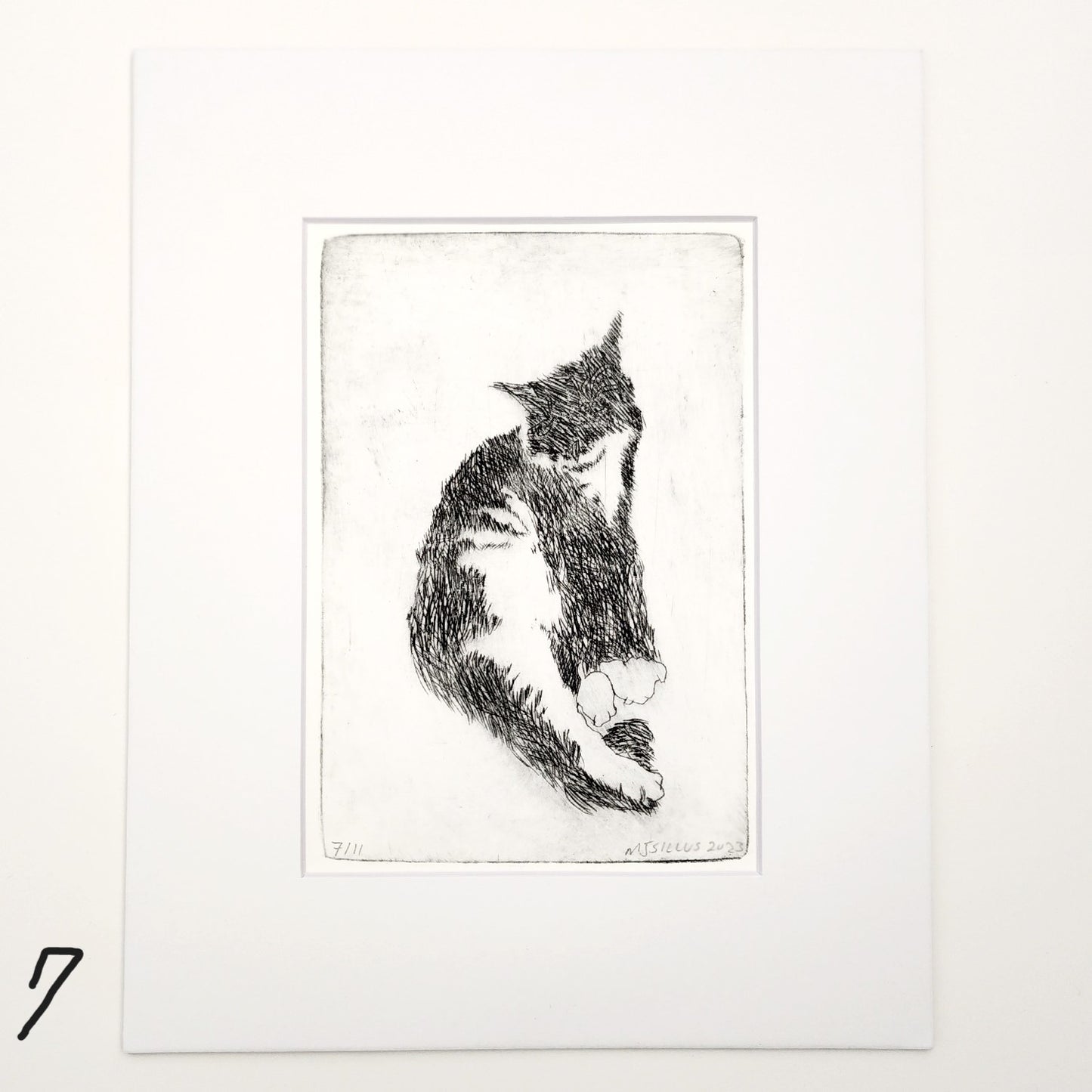Original Resting Cat Print