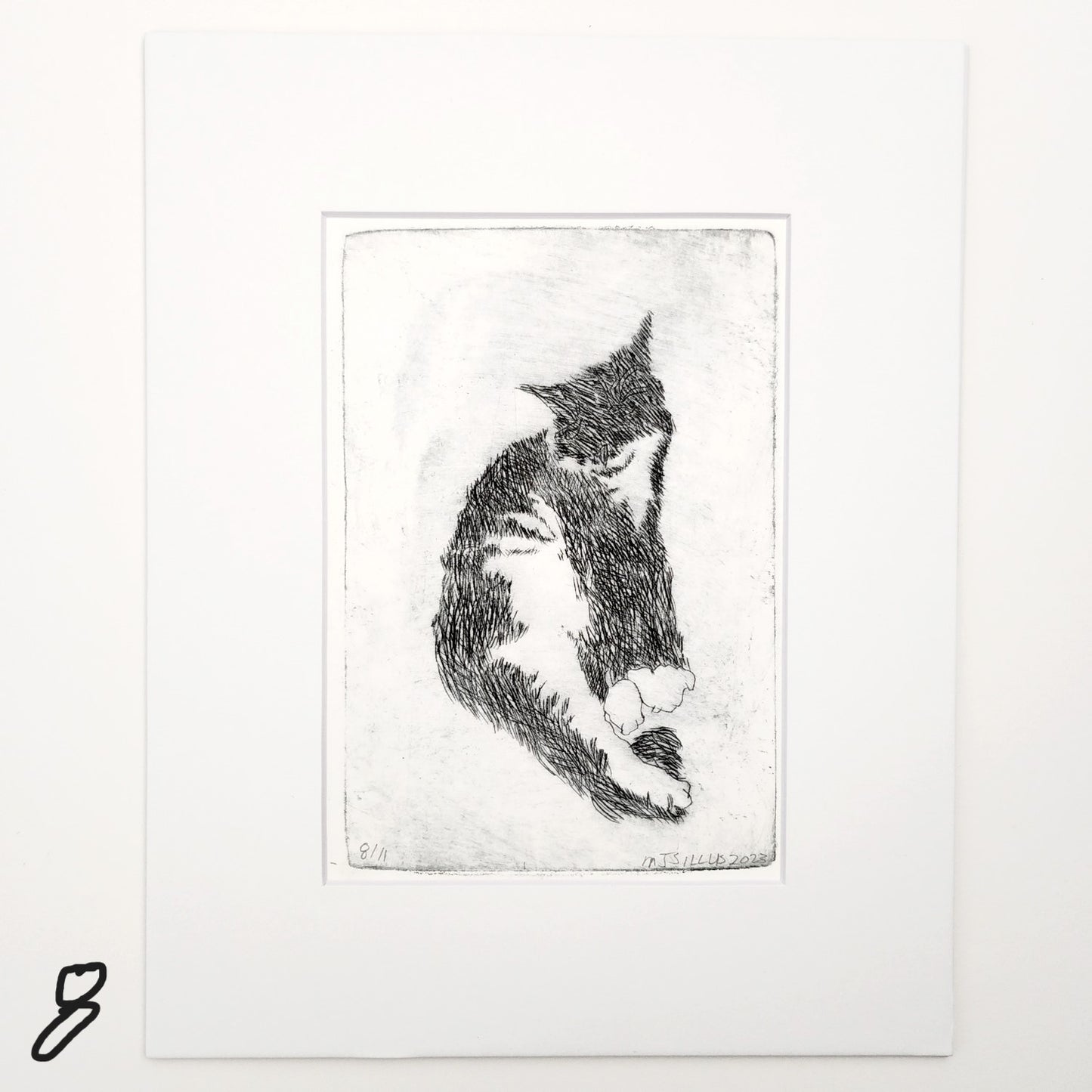 Original Resting Cat Print