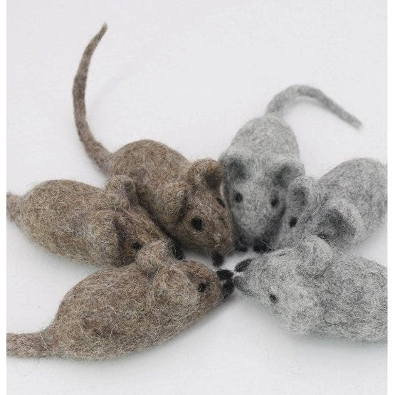 Felt mice for cats - Cat toys made of pure wool